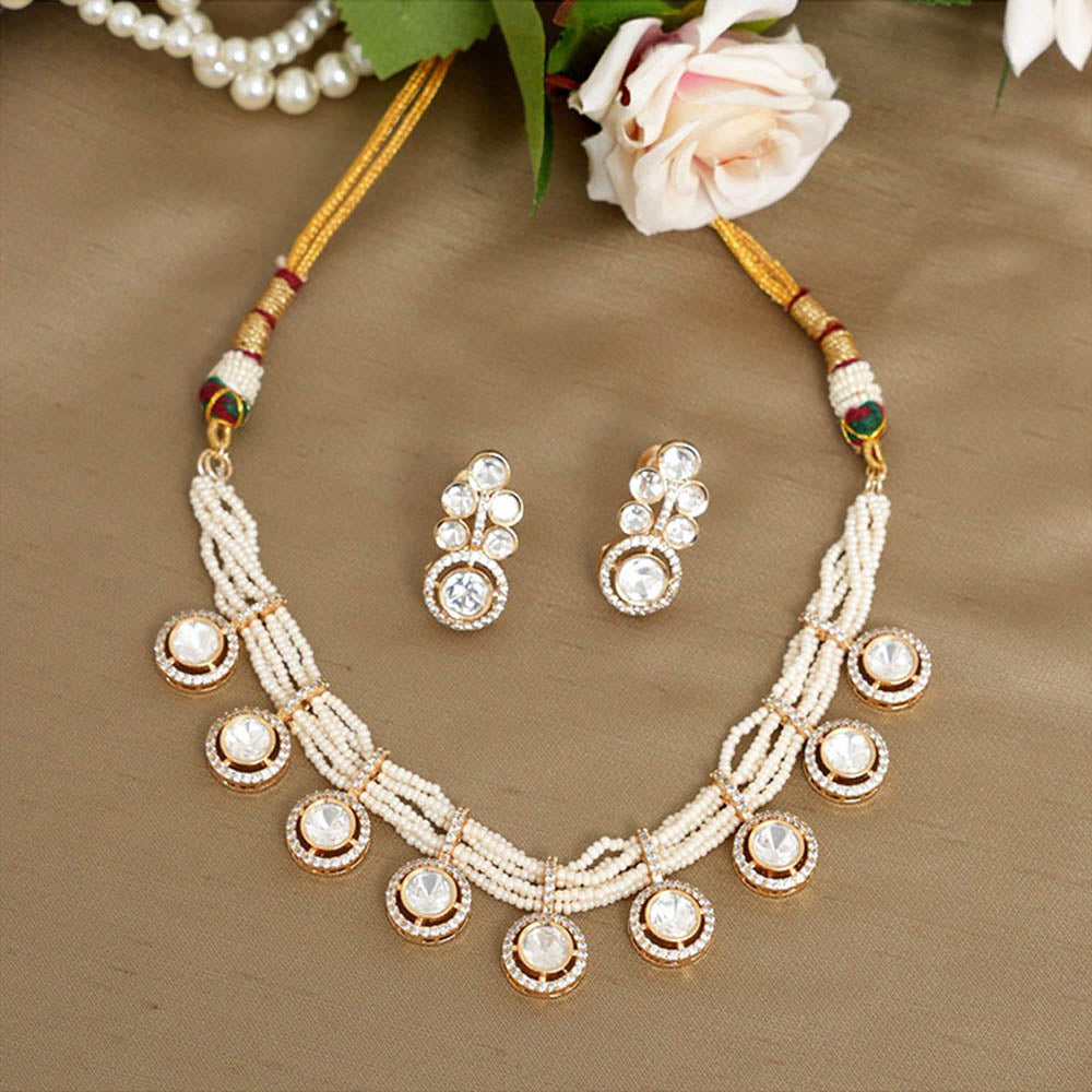 Beryachi Disha Pearls Necklace and Earrings