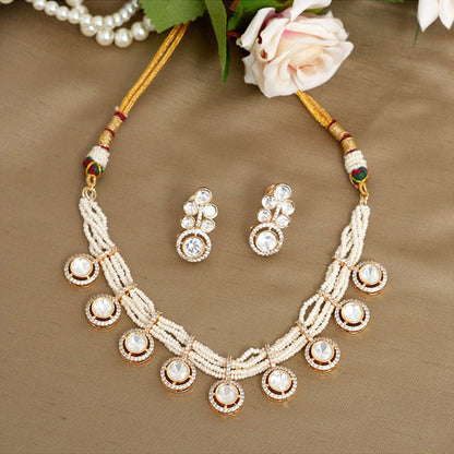 Beryachi Disha Pearls Necklace and Earrings