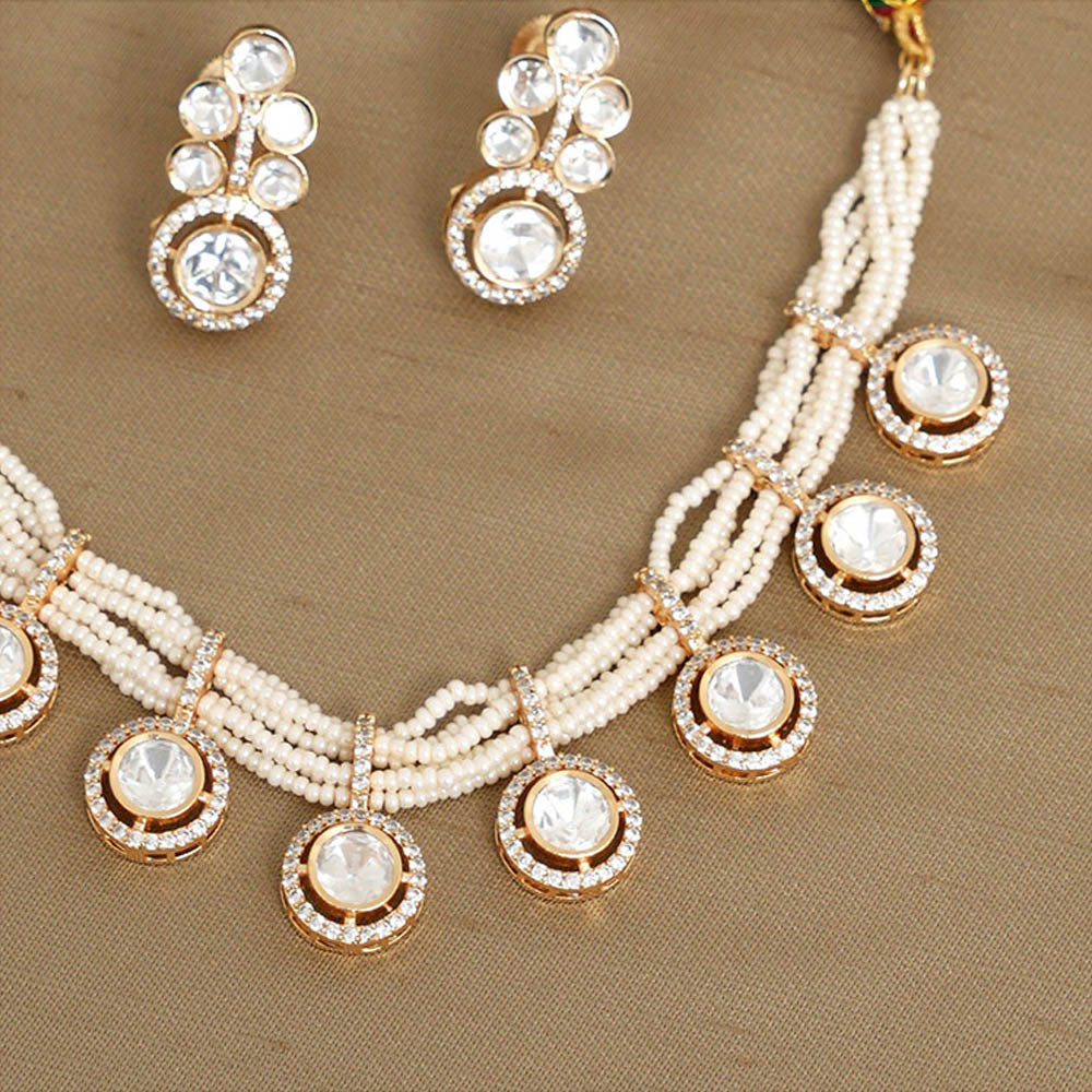 Beryachi Disha Pearls Necklace and Earrings