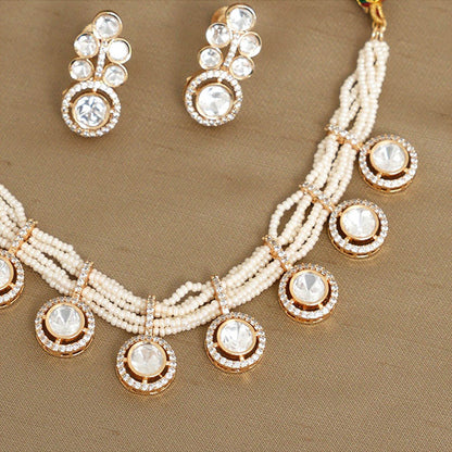 Beryachi Disha Pearls Necklace and Earrings