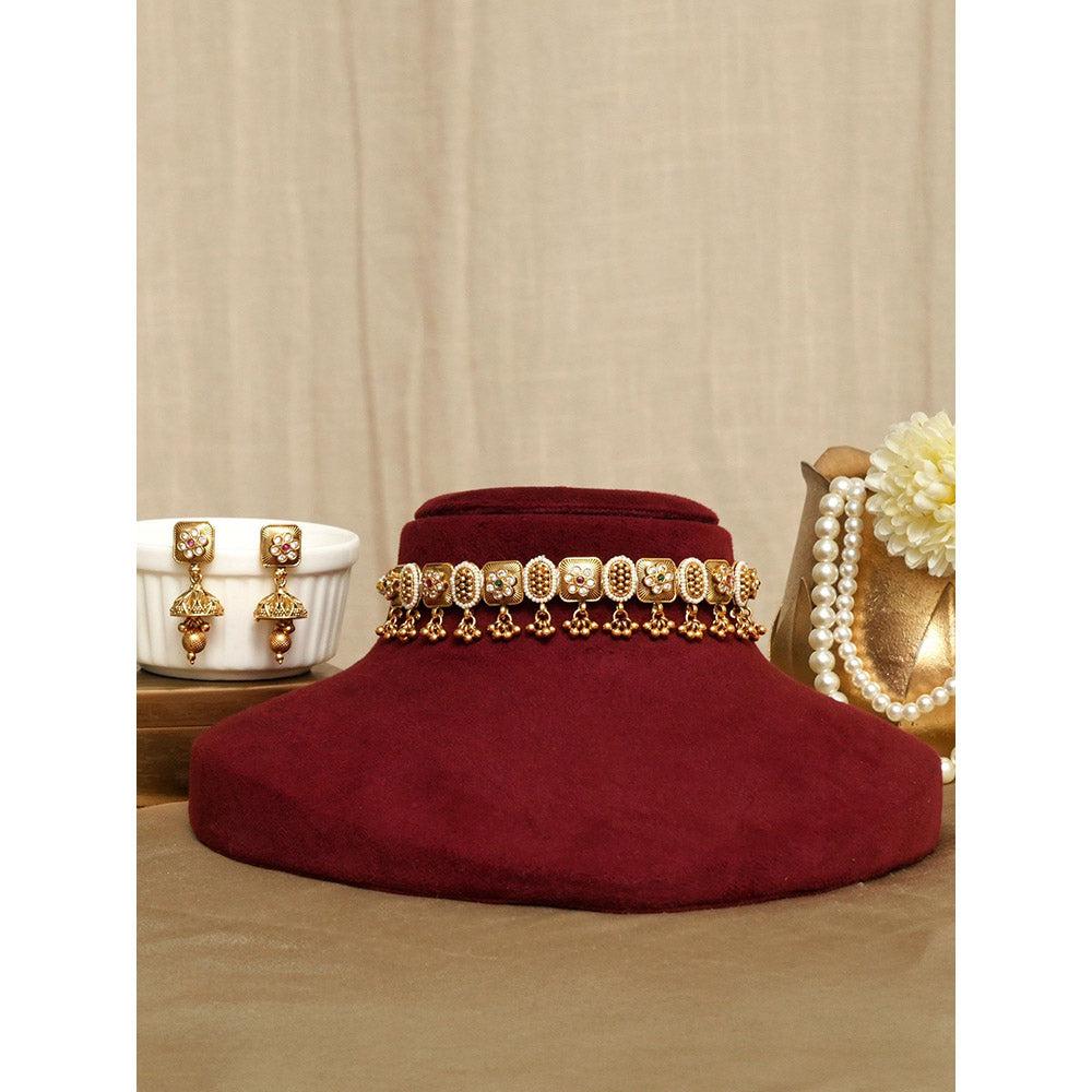 Beryachi Charita Gold Heritage Necklace and Earrings