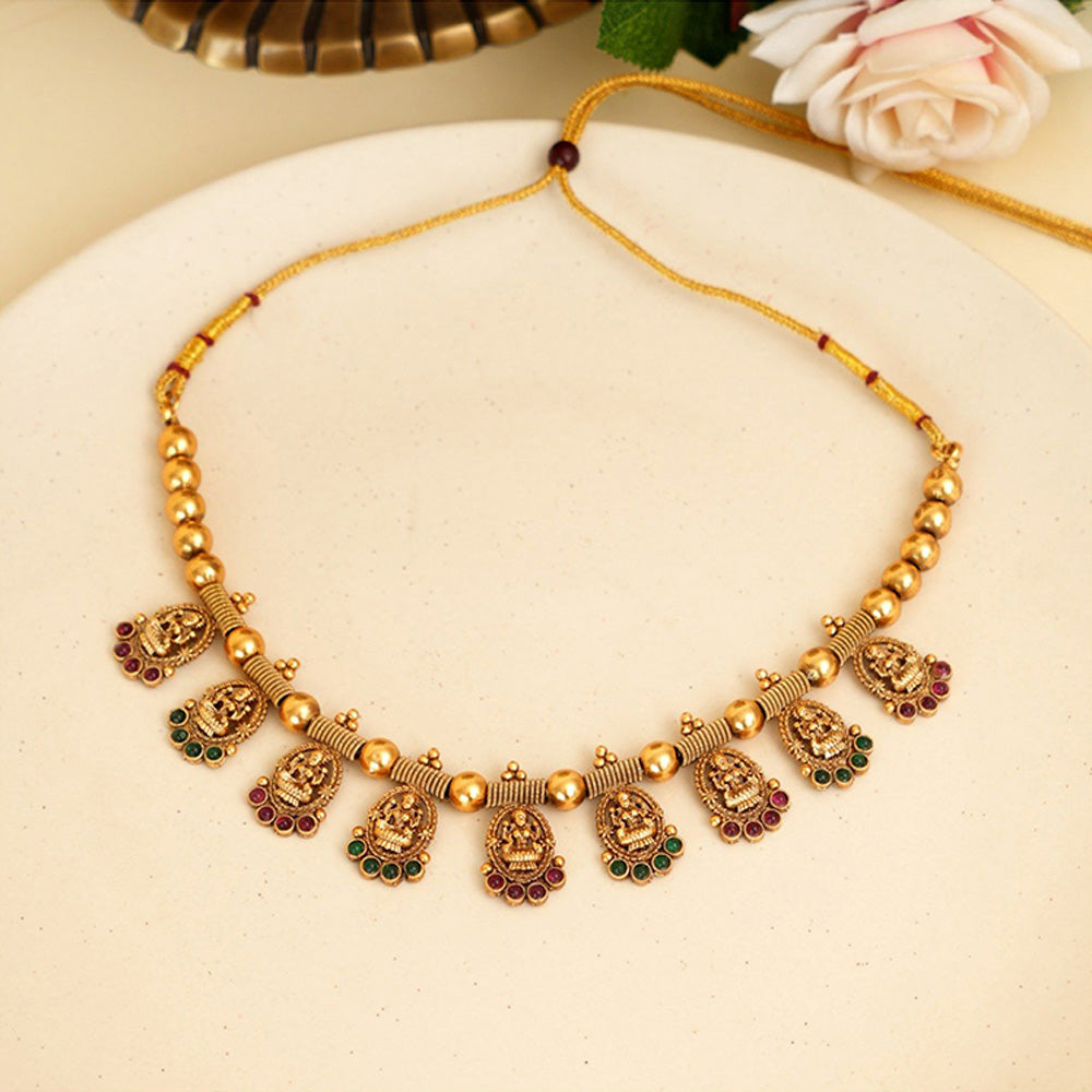 Beryachi Ratnam Temple Necklace and Earrings