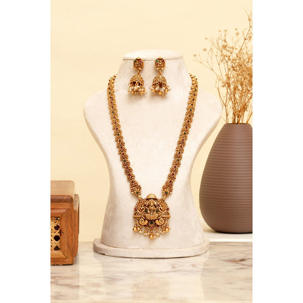 Beryachi Pushpam Temple Necklace and Earrings