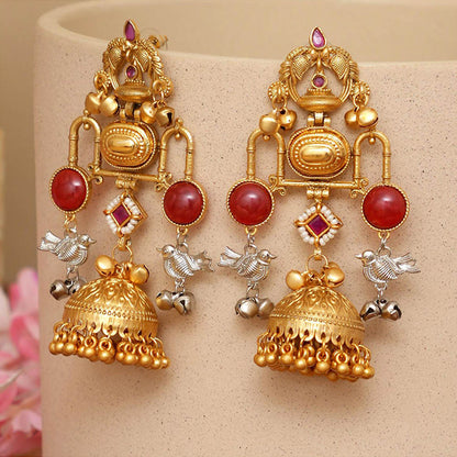 Beryachi Trisha Royal Bridal Jhumka - Pink