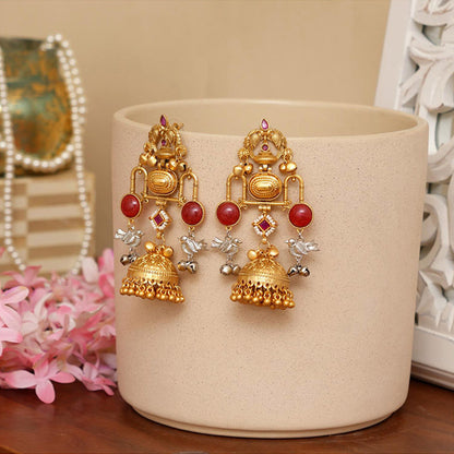 Beryachi Trisha Royal Bridal Jhumka - Pink