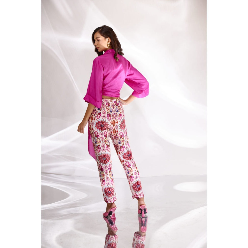 BETRUE Rani Mandala Silk Embroidered Wrap Shirt