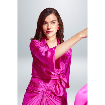 BETRUE Rani Mandala Silk Embroidered Wrap Shirt