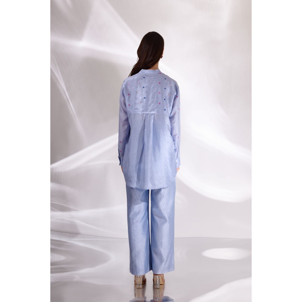 BETRUE Blue Poppins Oversized Shirt