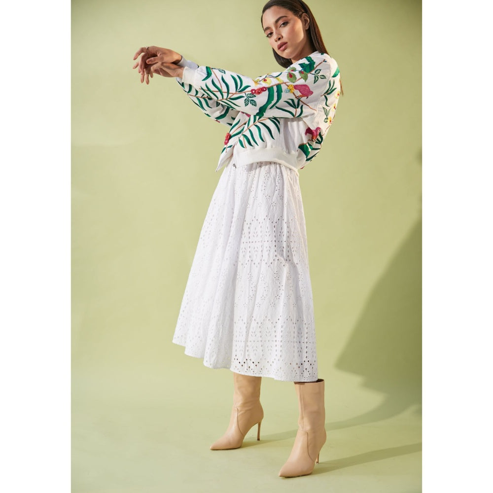 BETRUE Bali White Bomber Jacket