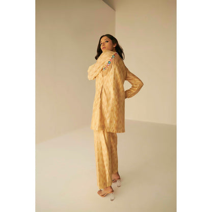 BETRUE Raglan Sleeve Embroidered Shibori Shirt and Pants Set (Set of 2)