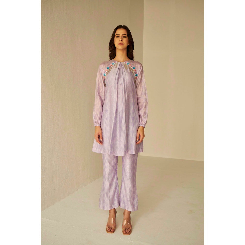 BETRUE Raglan Sleeve Embroidered Shibori Shirt and Pants Set (Set of 2)
