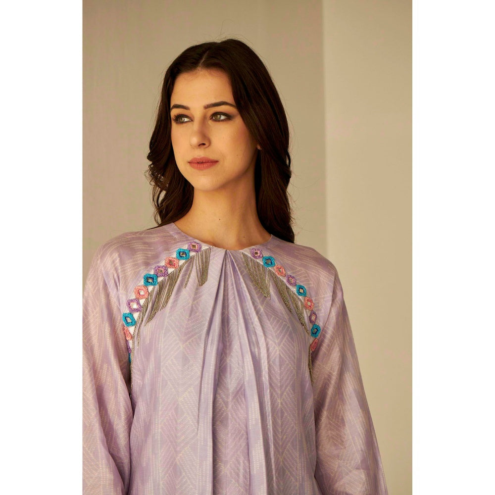 BETRUE Raglan Sleeve Embroidered Shibori Shirt and Pants Set (Set of 2)