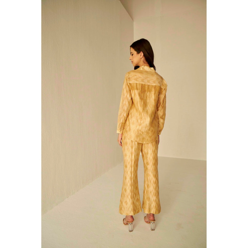 BETRUE Beige- Bliss Shibori Shirt and Pants Set (Set of 2)