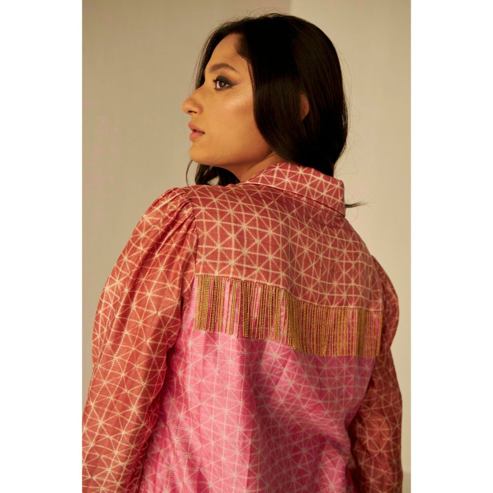 BETRUE Rust & Pink Bliss Shibori Shirt and Pants Set (Set of 2)