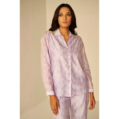 BETRUE Lilac- Bliss Shibori Shirt and Pants Set (Set of 2)