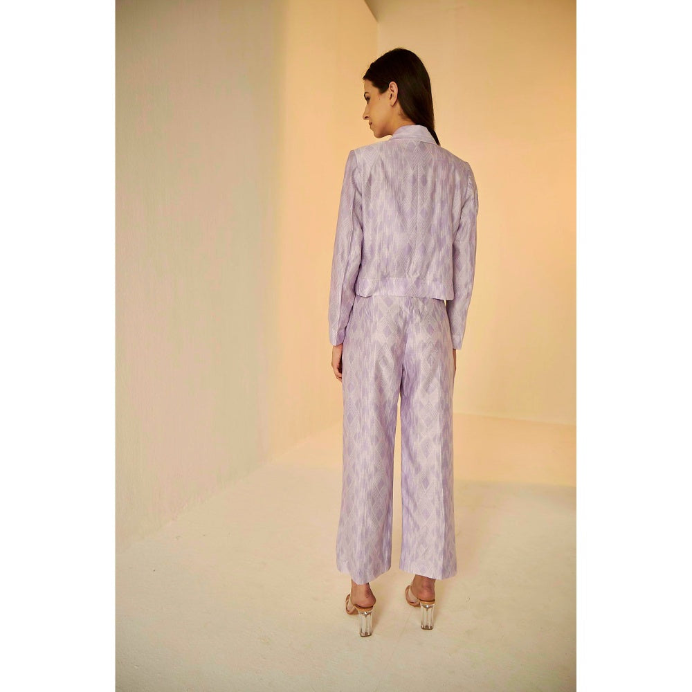 BETRUE Lilac- Wrap Jacket and Pants Set In Shibori (Set of 2)