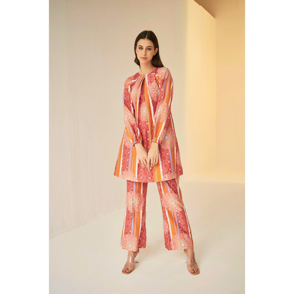 BETRUE Raglan Sleeve Bukhara Print Shirt and Pants Set (Set of 2)