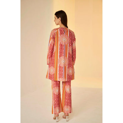 BETRUE Raglan Sleeve Bukhara Print Shirt and Pants Set (Set of 2)