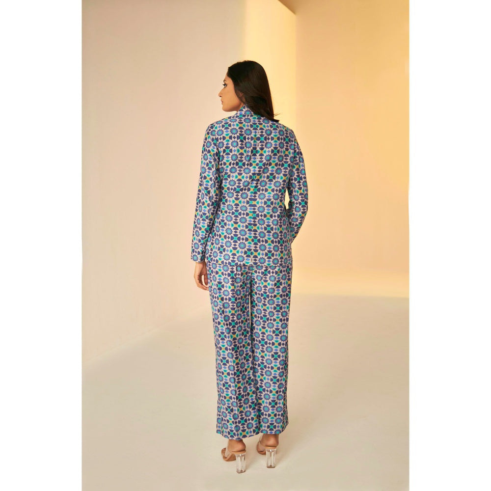 BETRUE Wrap Jacket and Pants Set In Kokand Print (Set of 2)