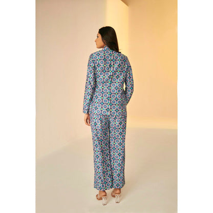 BETRUE Wrap Jacket and Pants Set In Kokand Print (Set of 2)