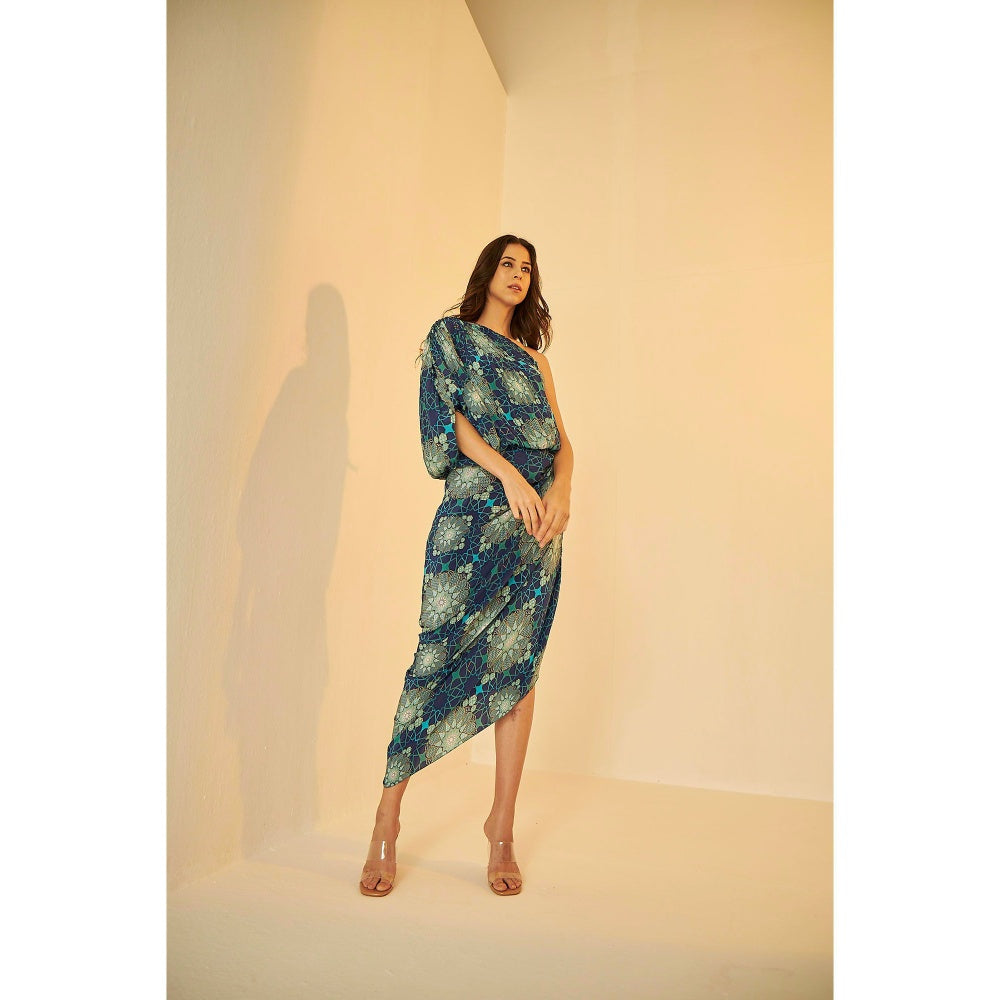 BETRUE Tashkent Print Drape Dress