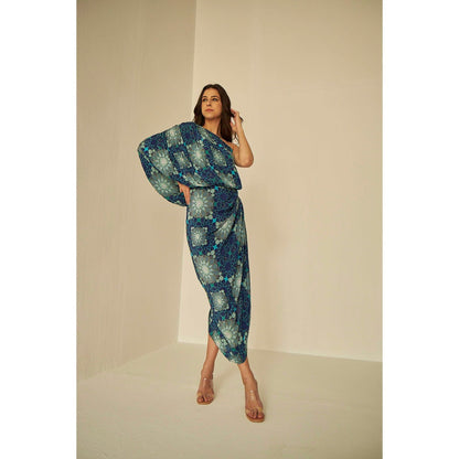 BETRUE Tashkent Print Drape Dress