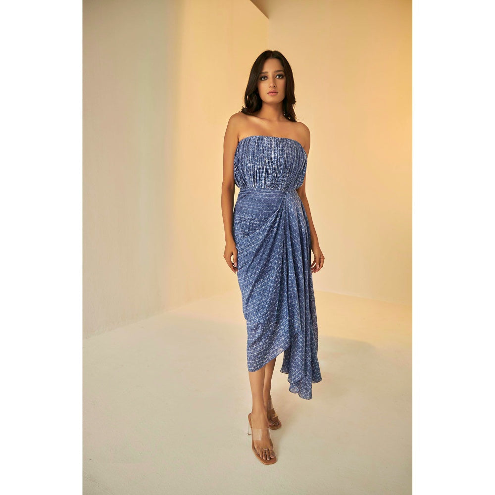 BETRUE Corset Styled Shibori Dress