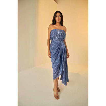 BETRUE Corset Styled Shibori Dress