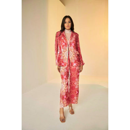 BETRUE Bukhara Velvet Jacket and Pants Set With Bustier (Set of 3)