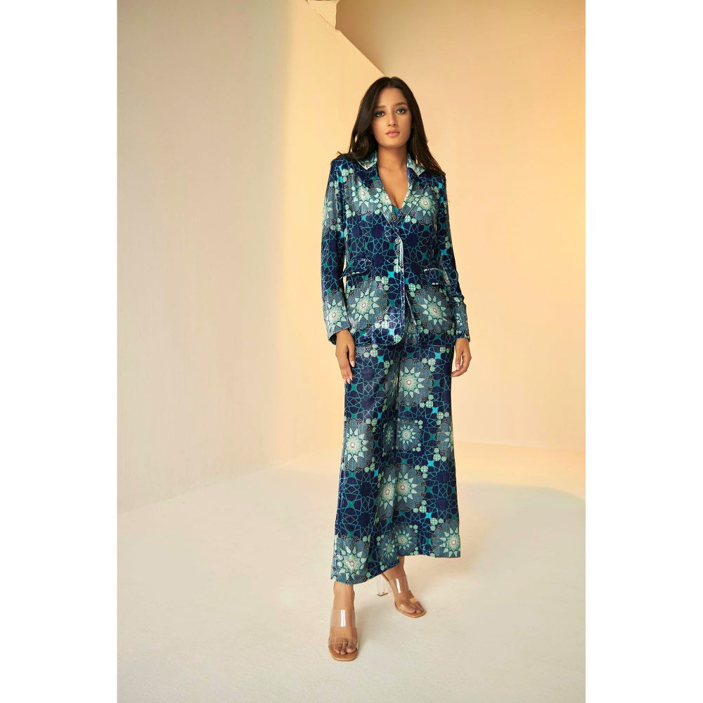 BETRUE Tashkent Velvet Jacket and Pants Set With Bustier (Set of 3)
