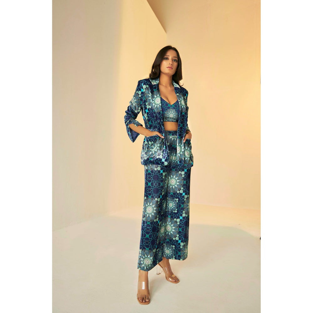 BETRUE Tashkent Velvet Jacket and Pants Set With Bustier (Set of 3)