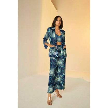 BETRUE Tashkent Velvet Jacket and Pants Set With Bustier (Set of 3)