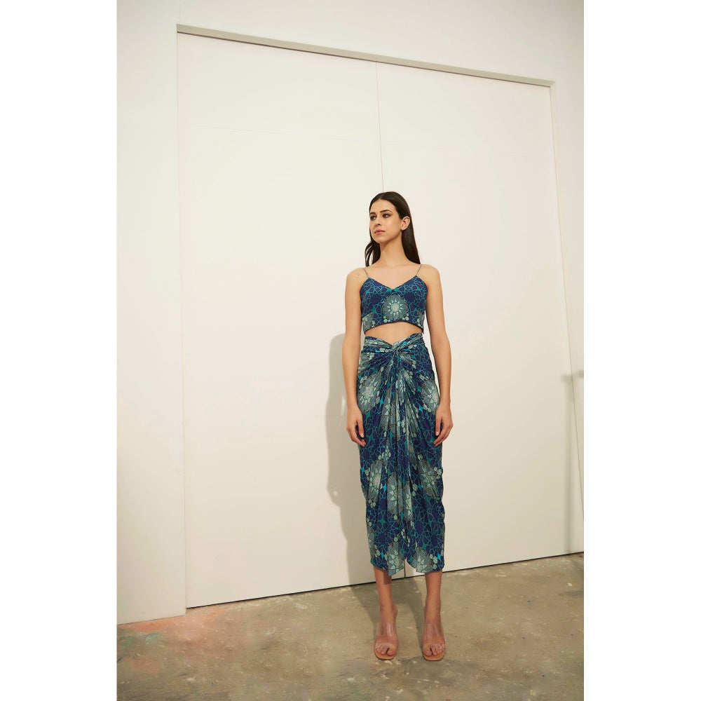 BETRUE Tashkent Print Knotted Skirt
