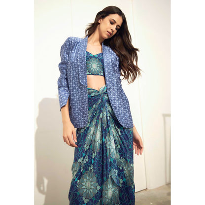 BETRUE Tashkent Print Knotted Skirt