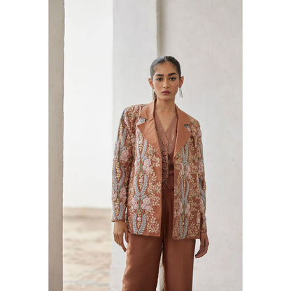 BETRUE Macchiato Embroidered Lily Jacket