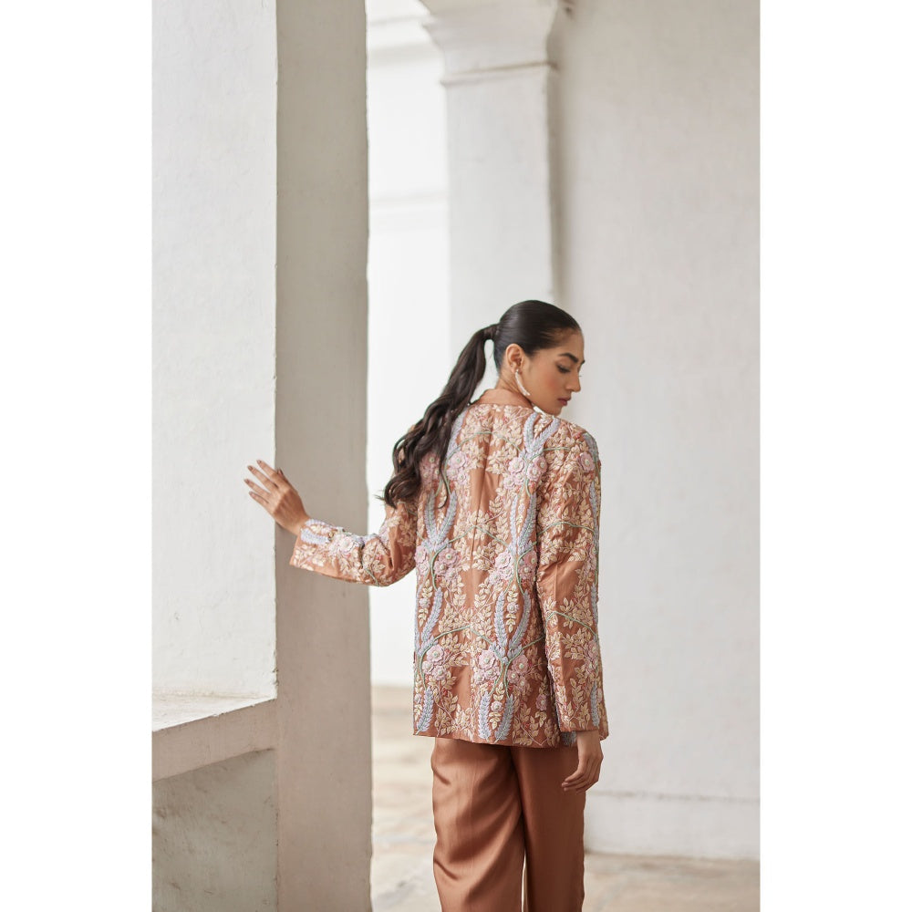 BETRUE Macchiato Embroidered Lily Jacket