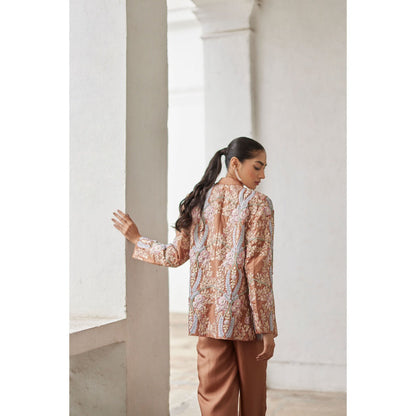 BETRUE Macchiato Embroidered Lily Jacket