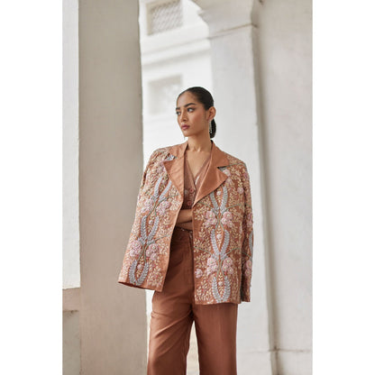 BETRUE Macchiato Embroidered Lily Jacket