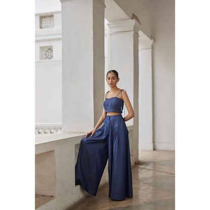 BETRUE Denim Pleated Bustier