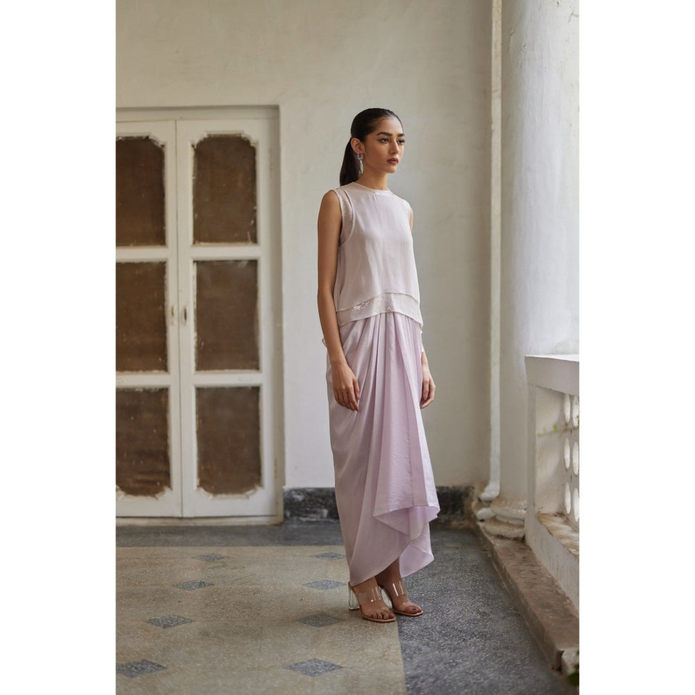 BETRUE Lilac Sequins Top