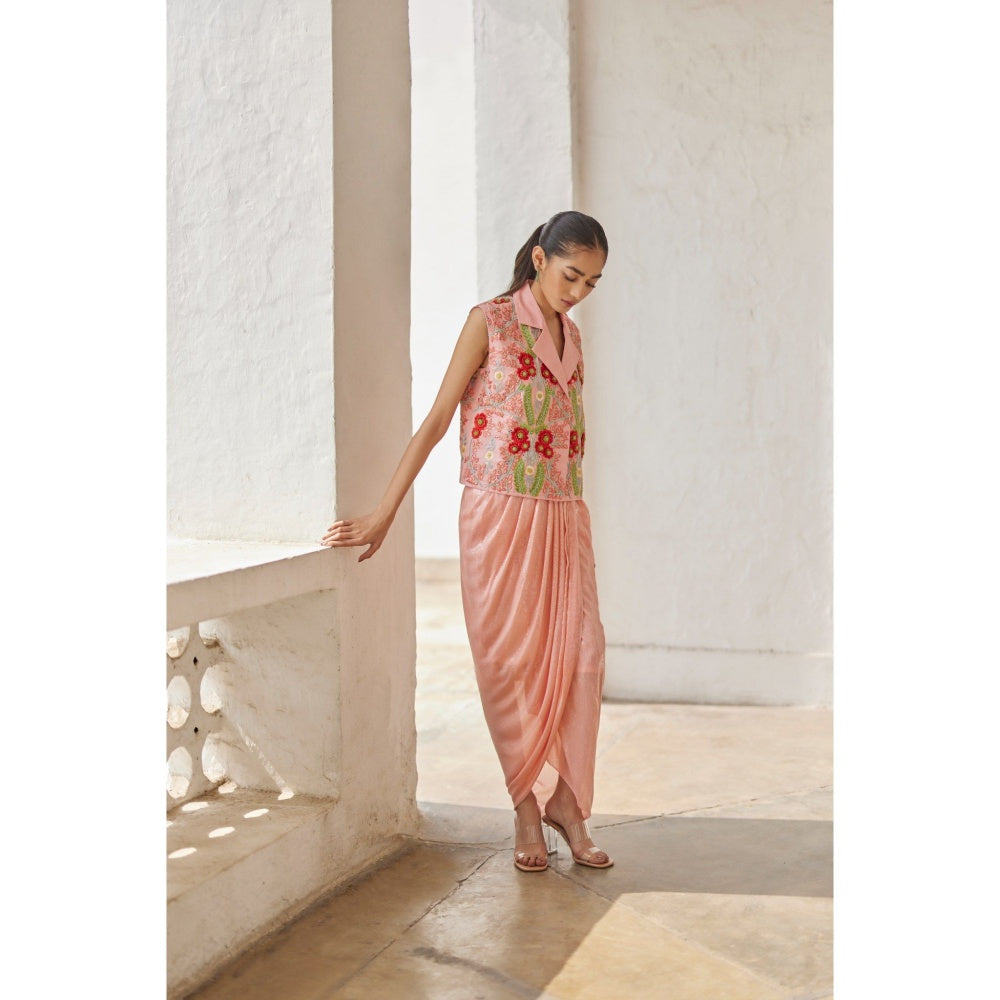 BETRUE Peach Garden Waistcoat Jacket