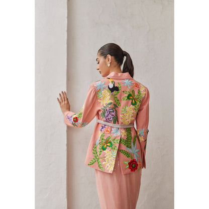 BETRUE Peach Garden Sequins Drape Skirt