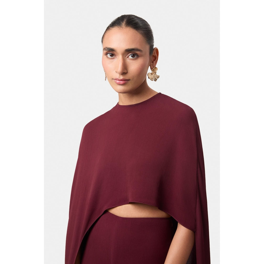 BEYOND Wine Alaia Asymmetrical Overlay Top