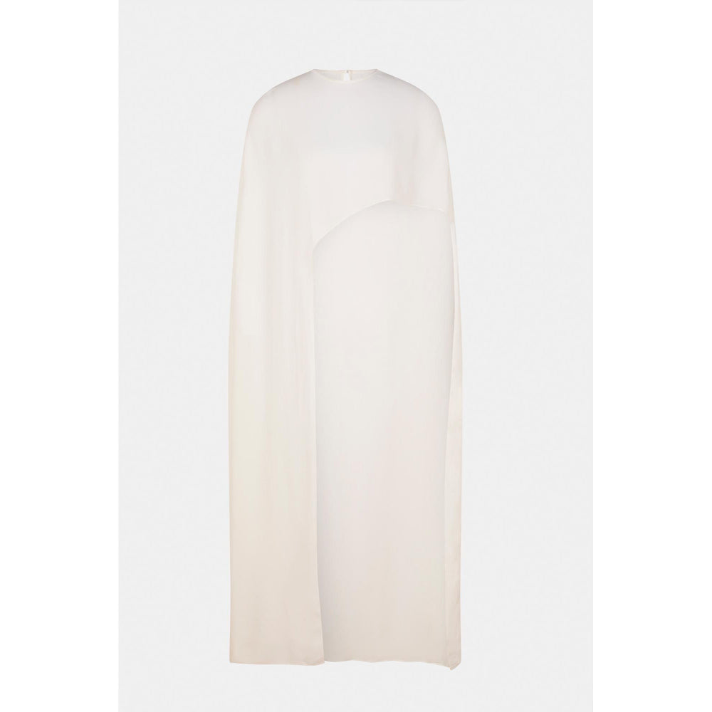 BEYOND Ivory Alaia Asymmetrical Overlay Top