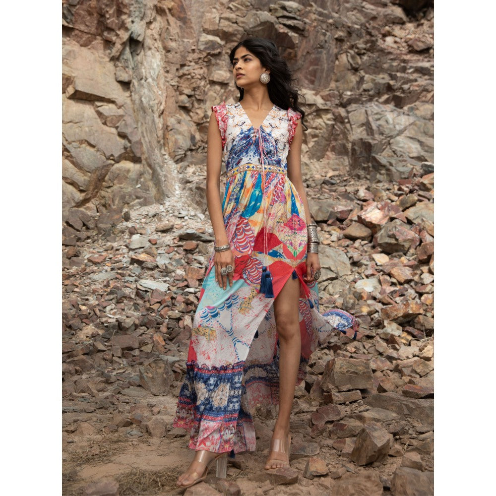 Bhanuni by Jyoti Women Printed Multi-Color Maxi Dress