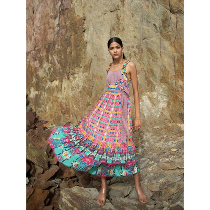 Bhanuni by Jyoti Women Printed Multi-Color Midi Dress