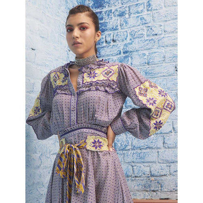 Bhanuni by Jyoti Purple Printed Top