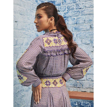 Bhanuni by Jyoti Purple Printed Top