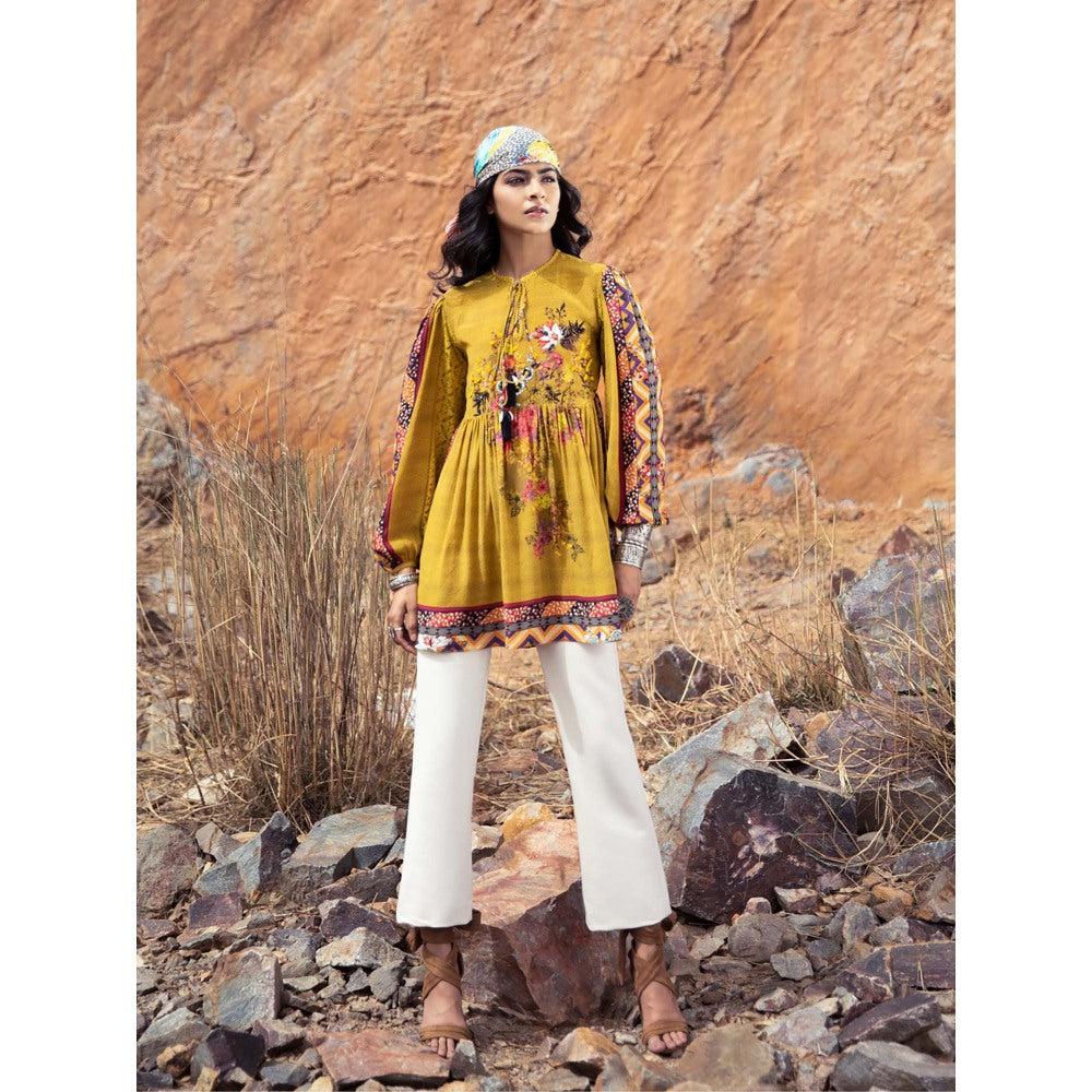 Bhanuni by Jyoti Canary Mustard Top