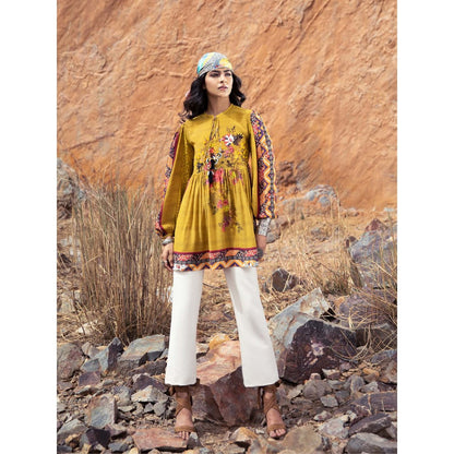 Bhanuni by Jyoti Canary Mustard Top